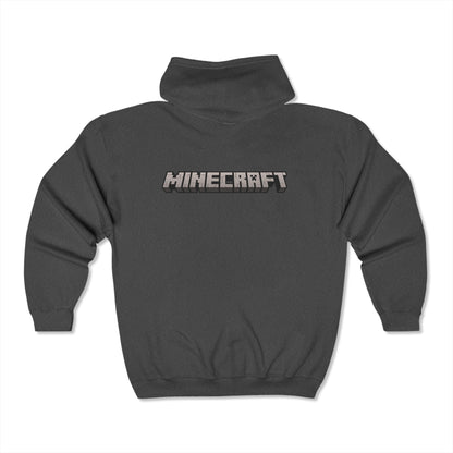 Minecraft Logo Adult Zip-Up Hoodie