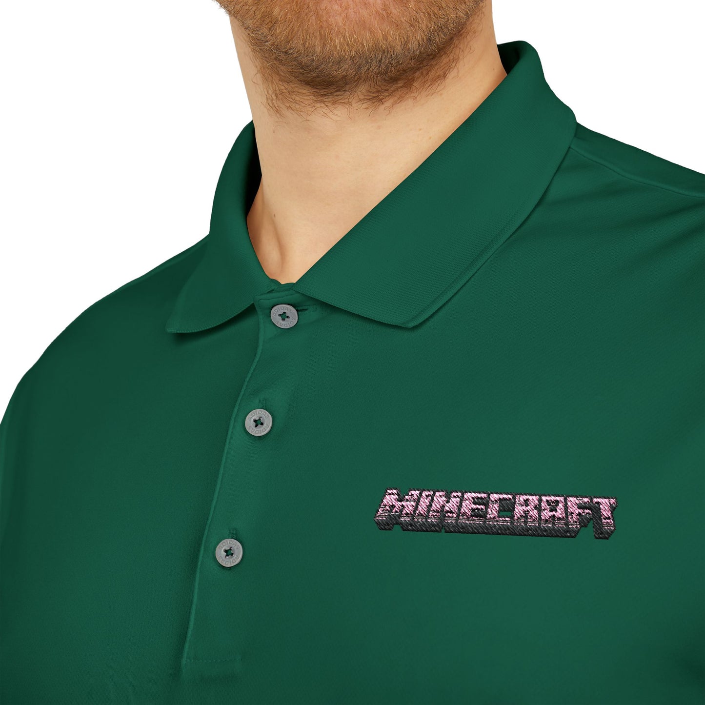 Minecraft Logo Adidas Performance Polo