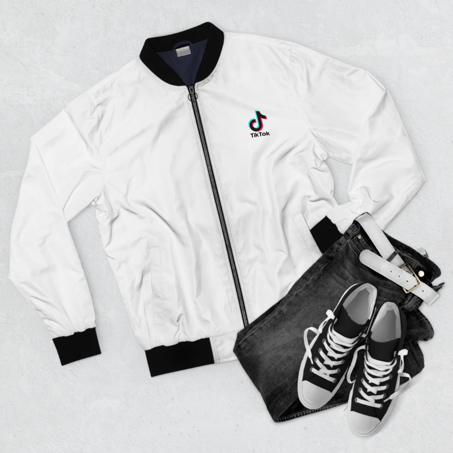 TikTok Logo Men's Bomber Jacket