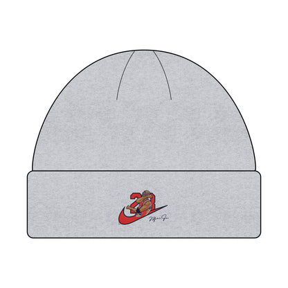 Jordan Red Embroidered Cuff Beanie