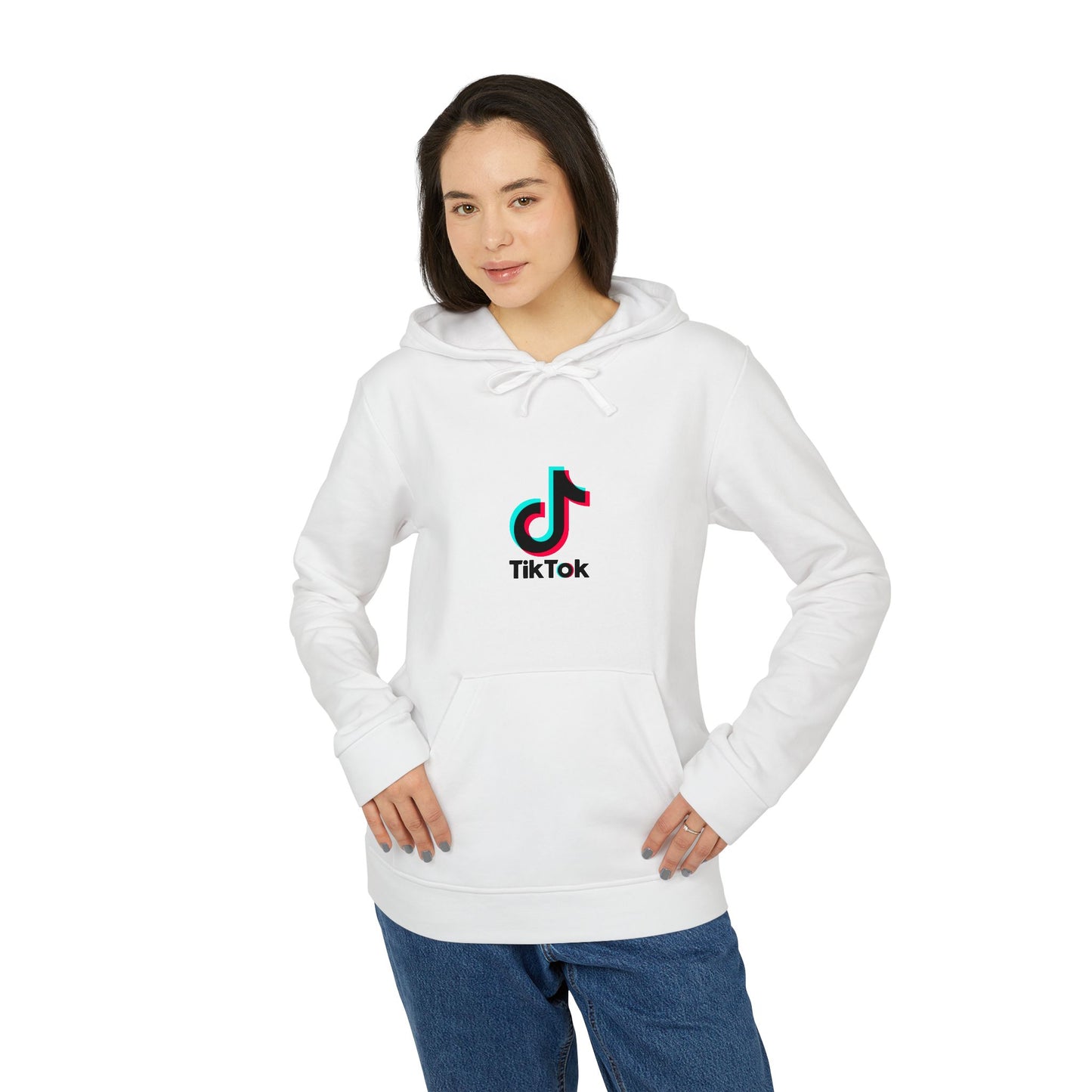 TikTok Logo Adidas Adult Hoodie