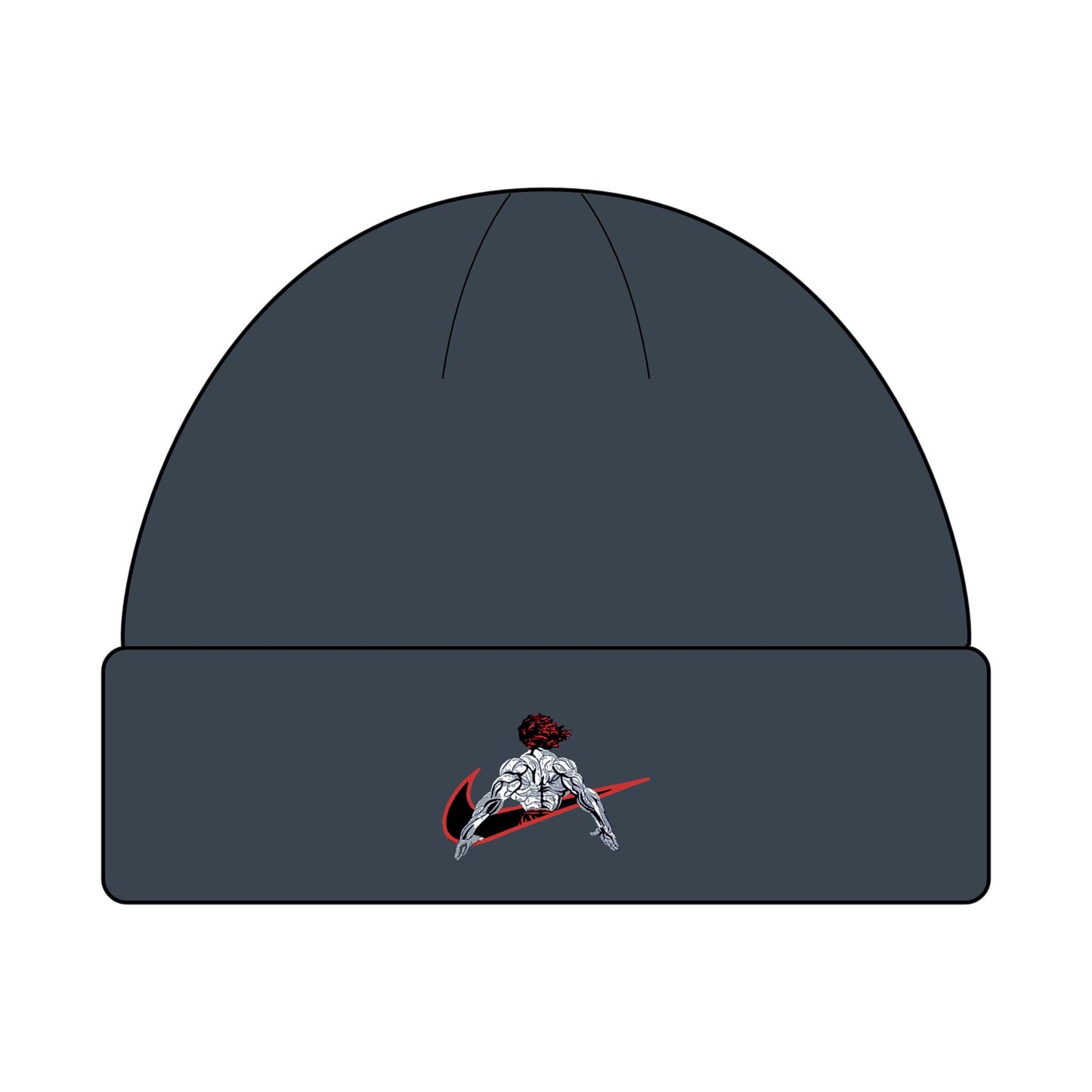 Youjiro Hanma Embroidered Cuff Beanie