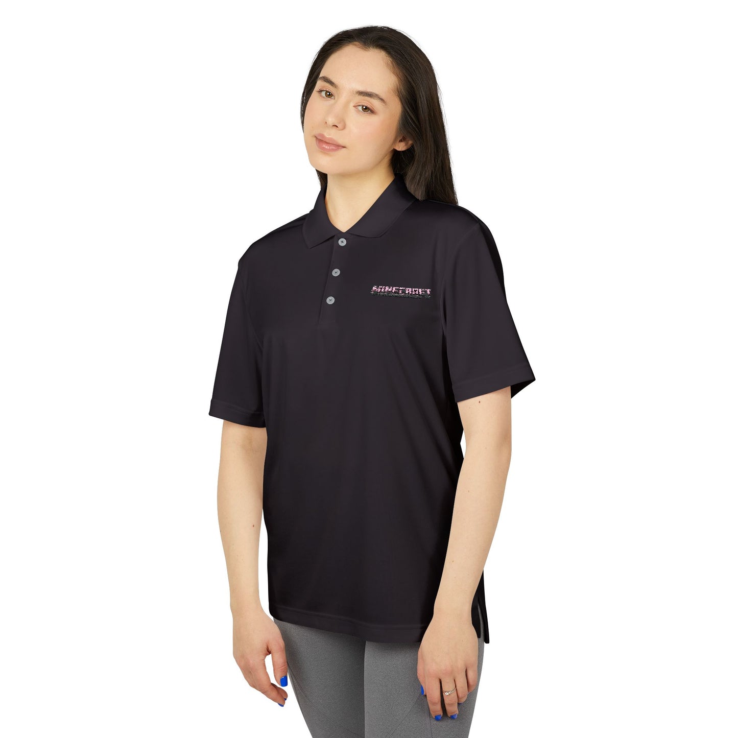 Minecraft Logo Adidas Performance Polo