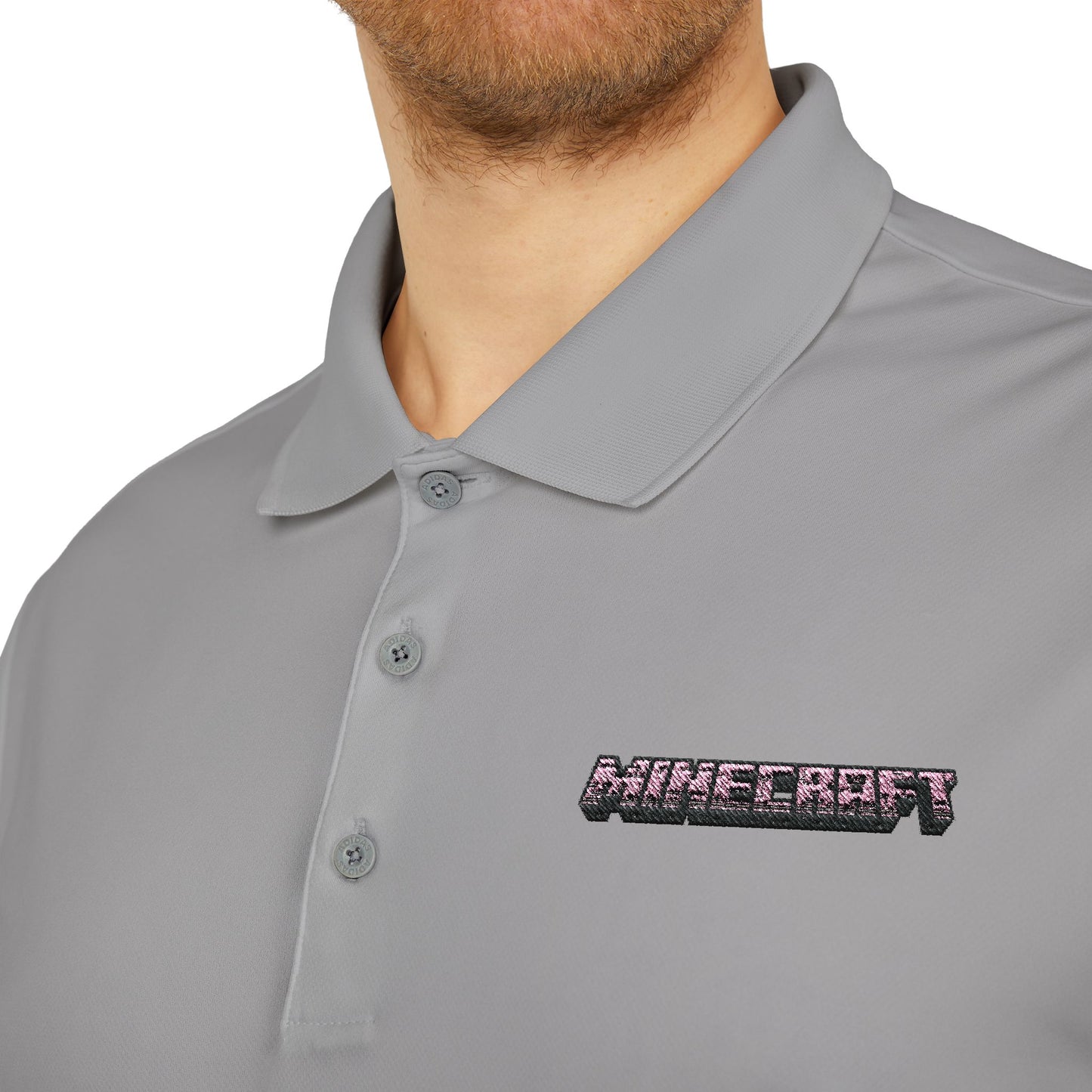 Minecraft Logo Adidas Performance Polo