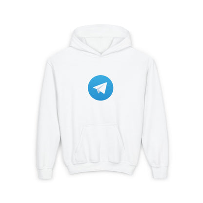 Telegram Logo Youth Hoodie