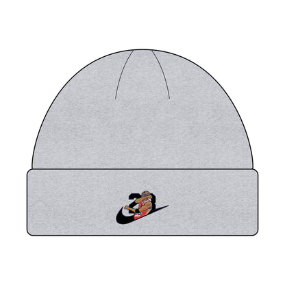 Jordan Black Embroidered Cuff Beanie