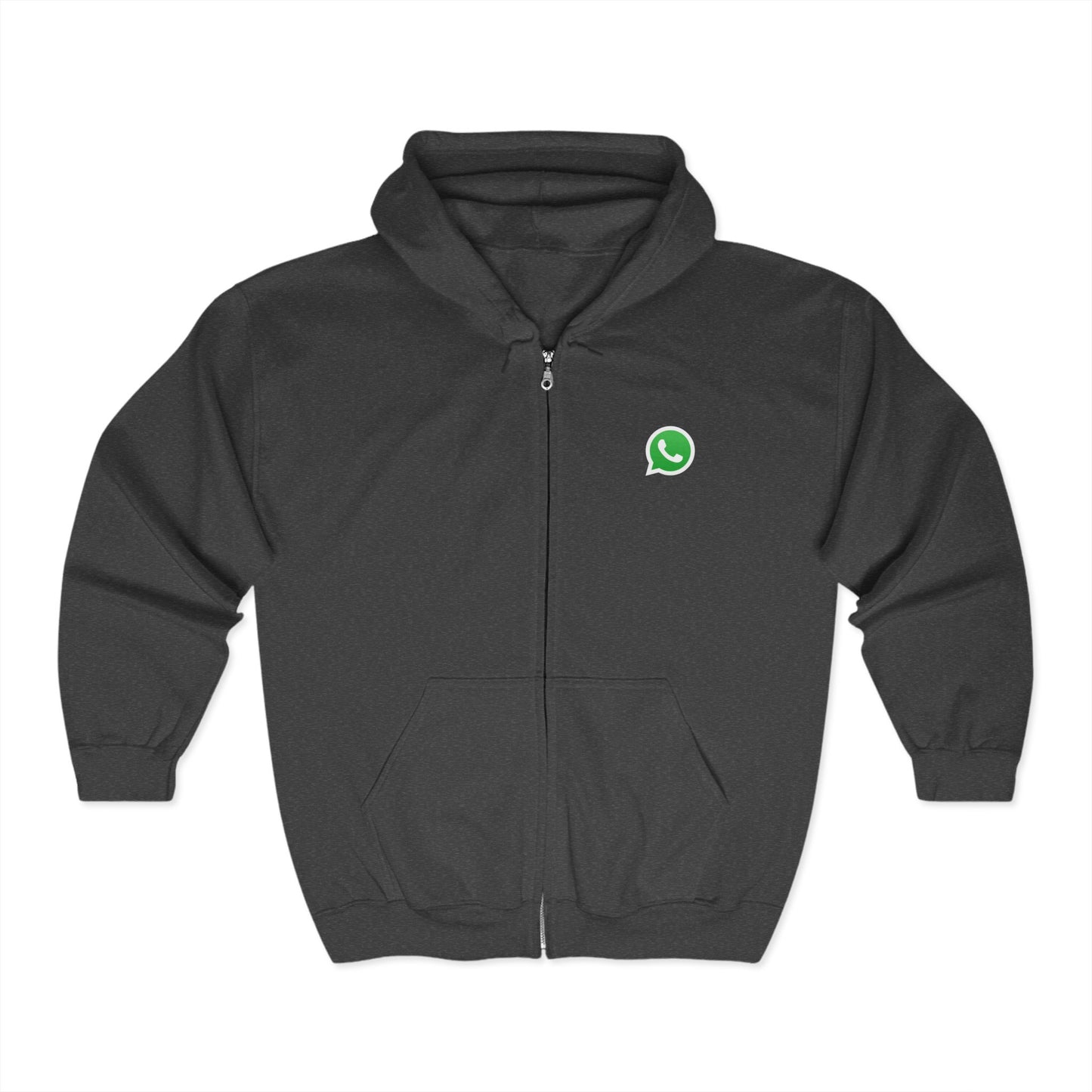 WhatsApp Logo Adult Zip-Up Hoodie