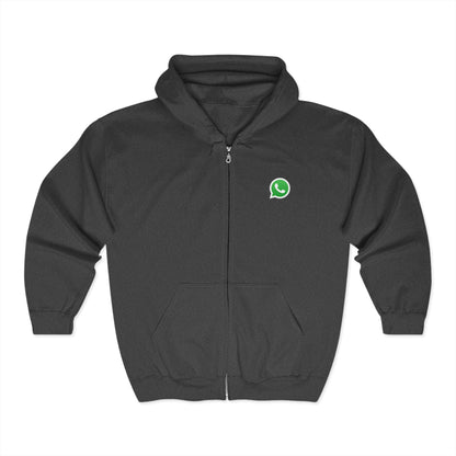 WhatsApp Logo Adult Zip-Up Hoodie