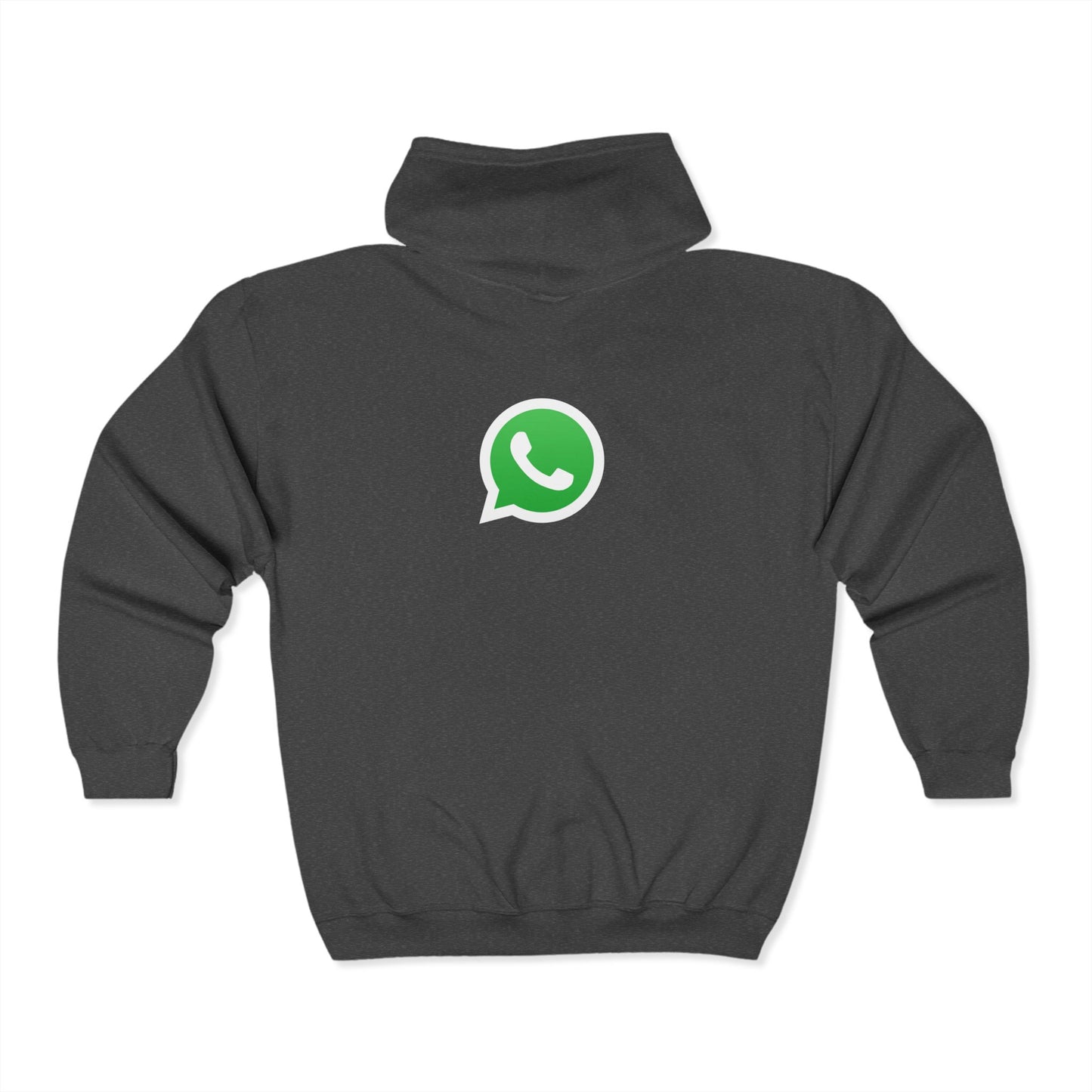 WhatsApp Logo Adult Zip-Up Hoodie