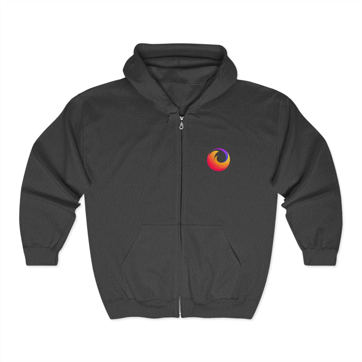 Firefox Logo Adult Zip-Up Hoodie