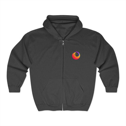 Firefox Logo Adult Zip-Up Hoodie