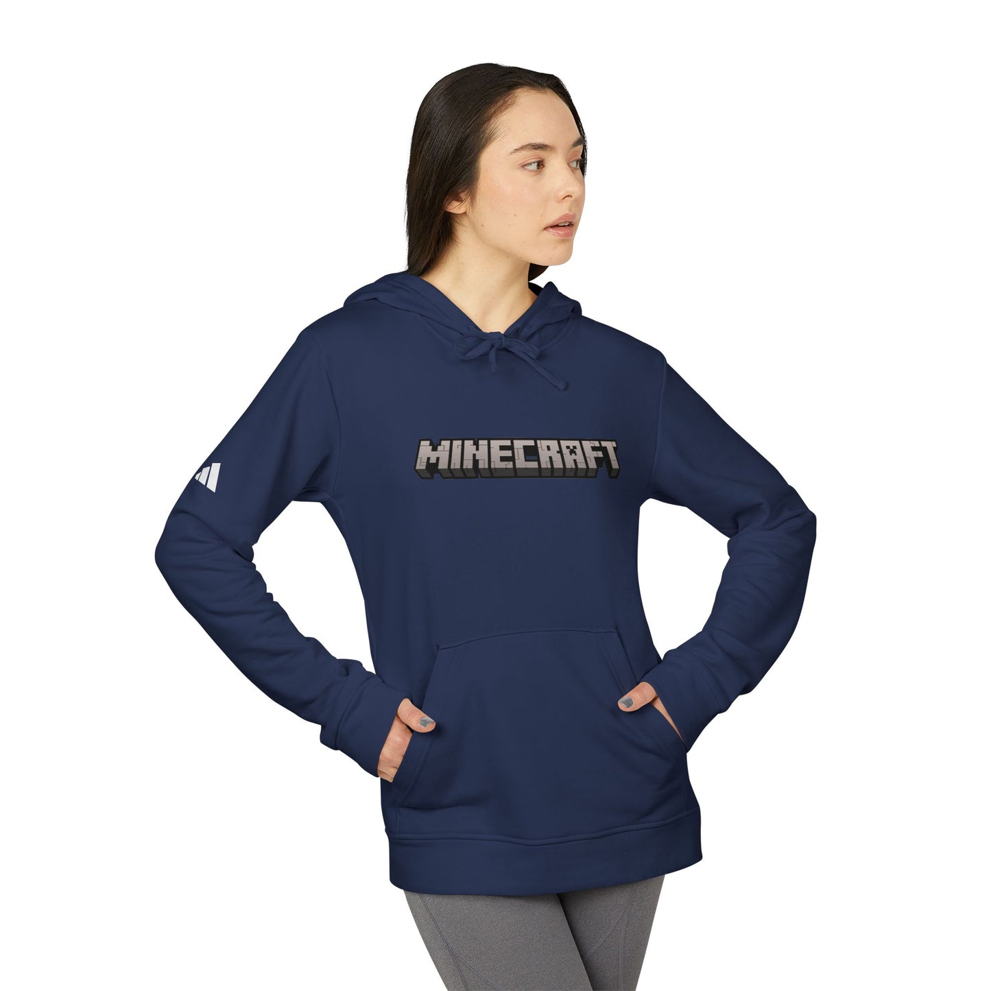 Minecraft Logo Adidas Adult Hoodie