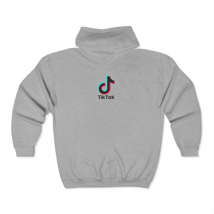TikTok Logo Adult Zip-Up Hoodie