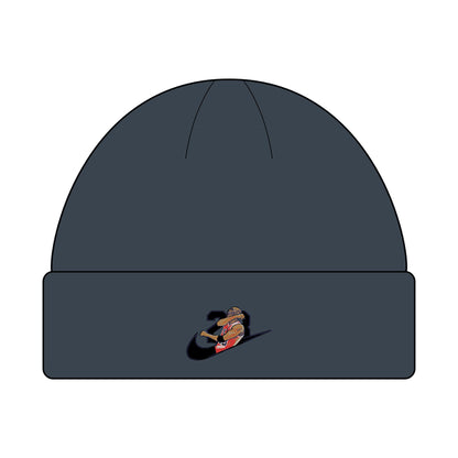 Jordan Black Embroidered Cuff Beanie