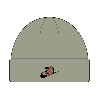 Jordan Black Embroidered Cuff Beanie