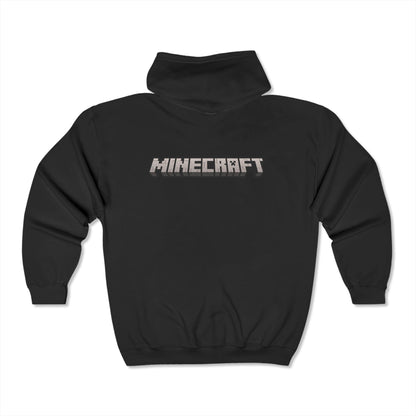 Minecraft Logo Adult Zip-Up Hoodie