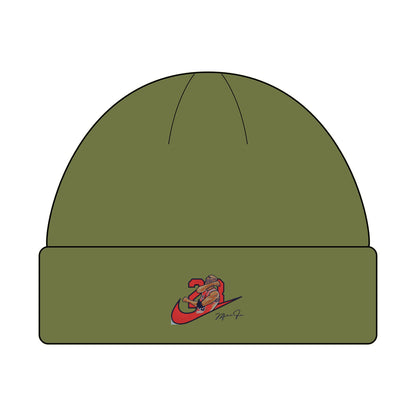Jordan Red Embroidered Cuff Beanie
