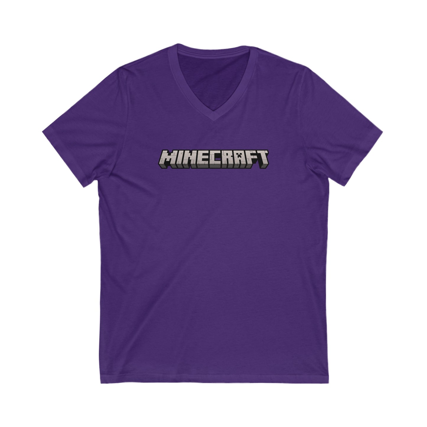 Minecraft Logo Adult V-Neck T-Shirt