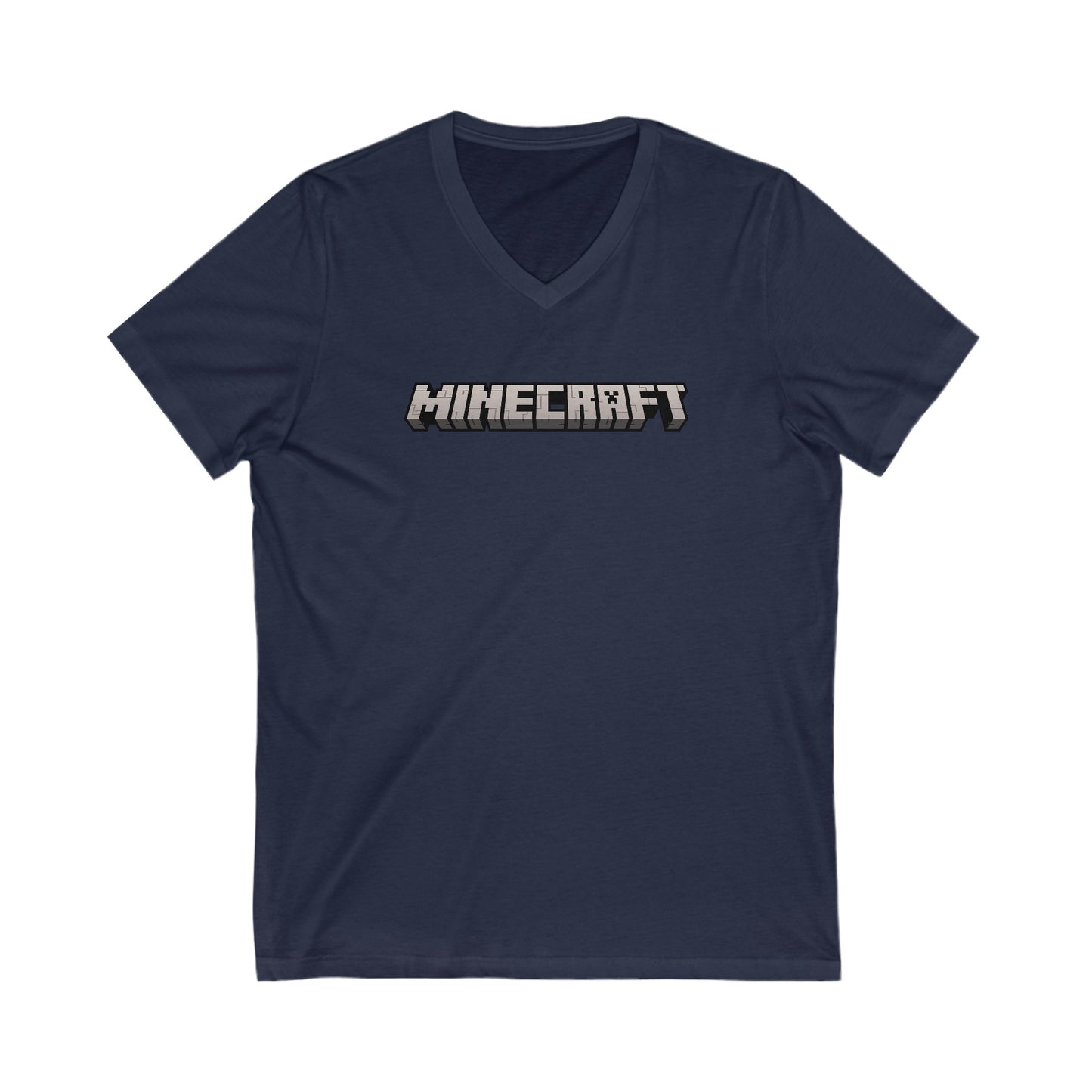 Minecraft Logo Adult V-Neck T-Shirt
