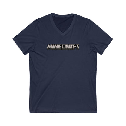 Minecraft Logo Adult V-Neck T-Shirt