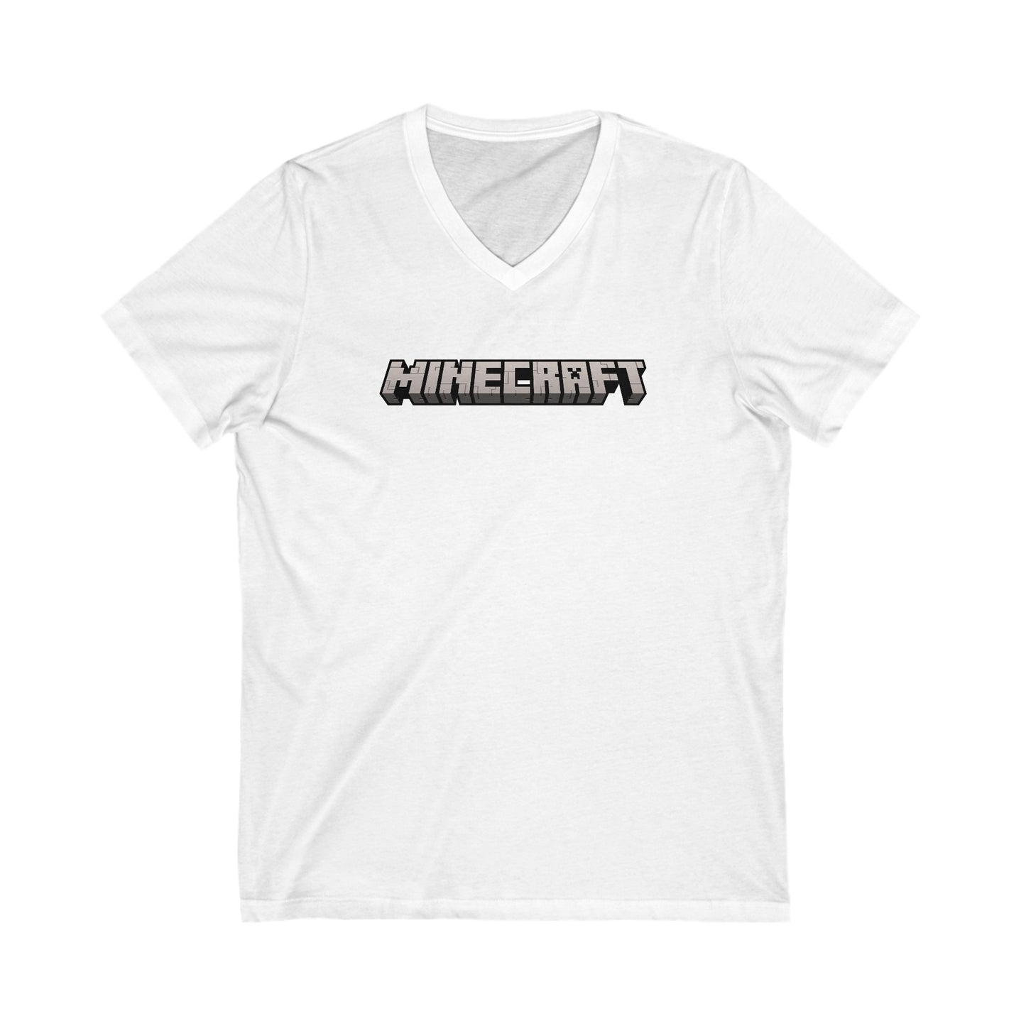 Minecraft Logo Adult V-Neck T-Shirt