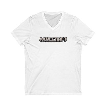 Minecraft Logo Adult V-Neck T-Shirt