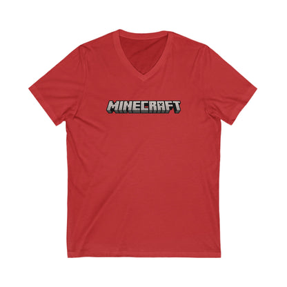 Minecraft Logo Adult V-Neck T-Shirt