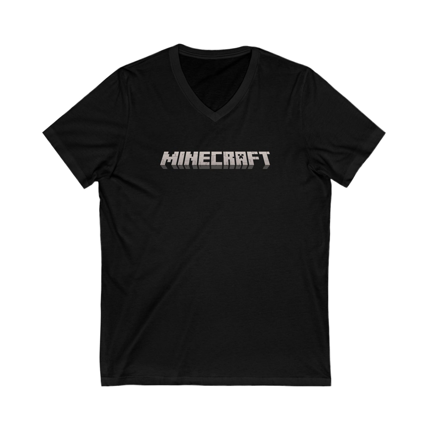 Minecraft Logo Adult V-Neck T-Shirt