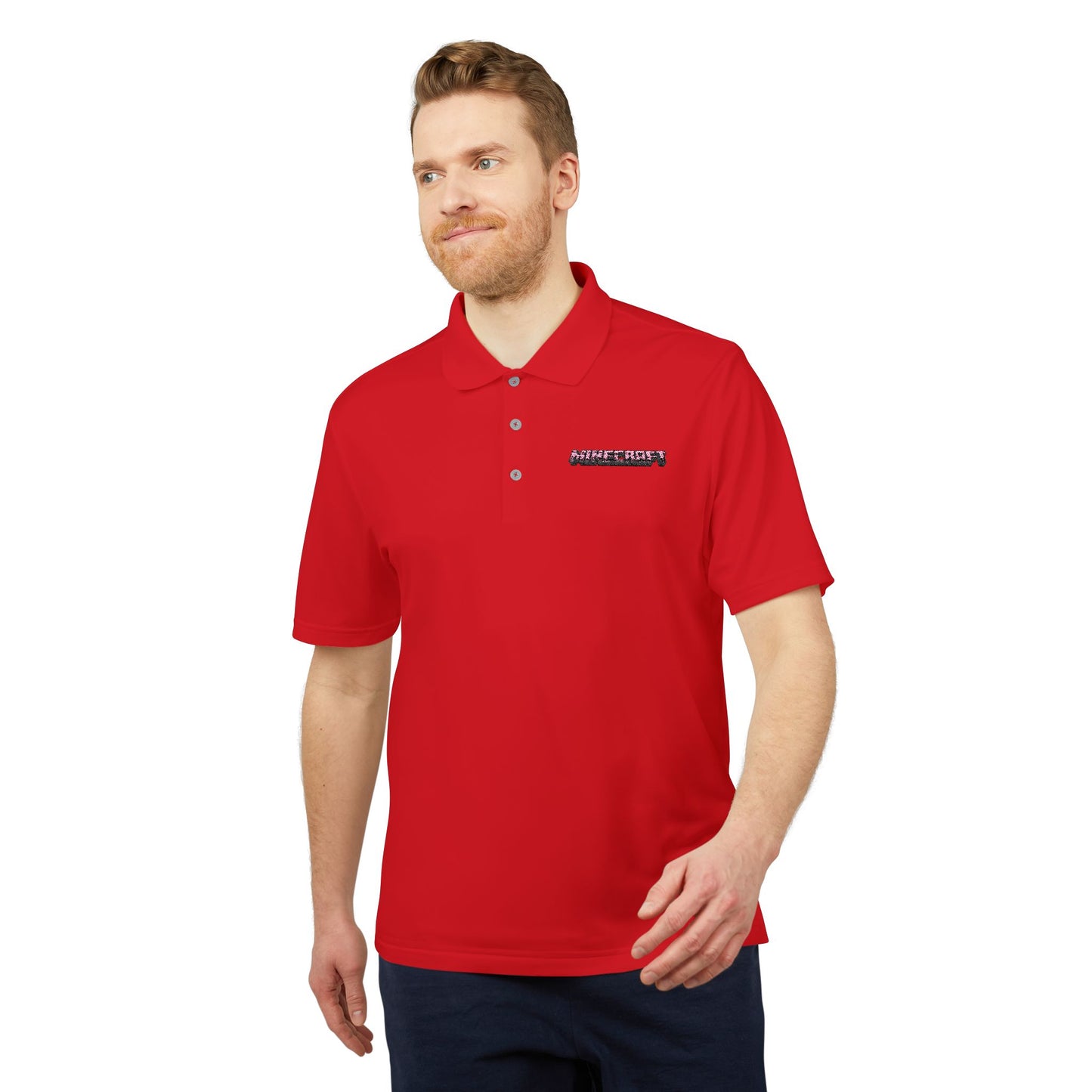 Minecraft Logo Adidas Performance Polo