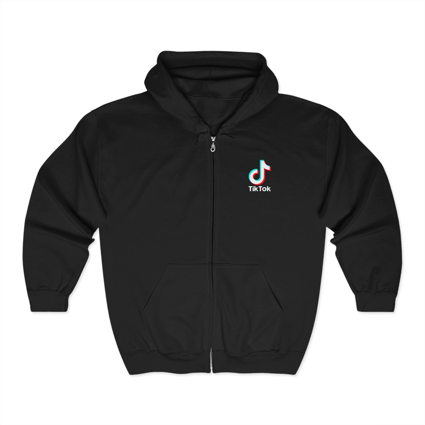 TikTok Logo Adult Zip-Up Hoodie