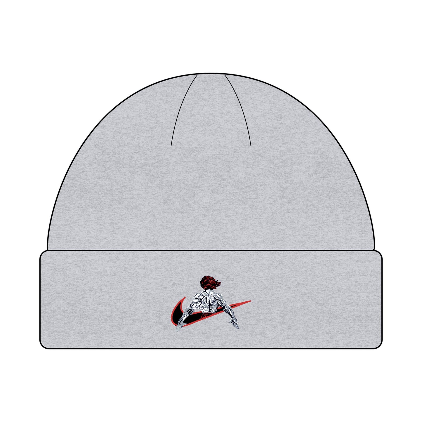Youjiro Hanma Embroidered Cuff Beanie