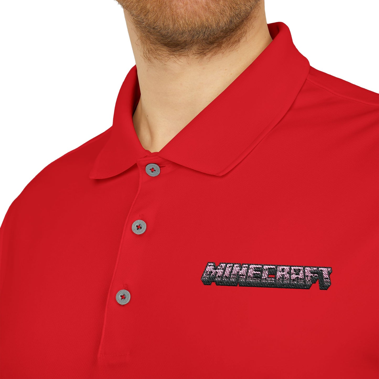 Minecraft Logo Adidas Performance Polo