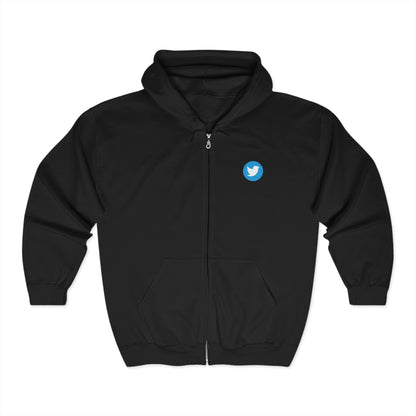 Twitter Logo Adult Zip-Up Hoodie