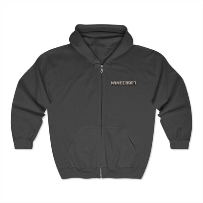 Minecraft Logo Adult Zip-Up Hoodie