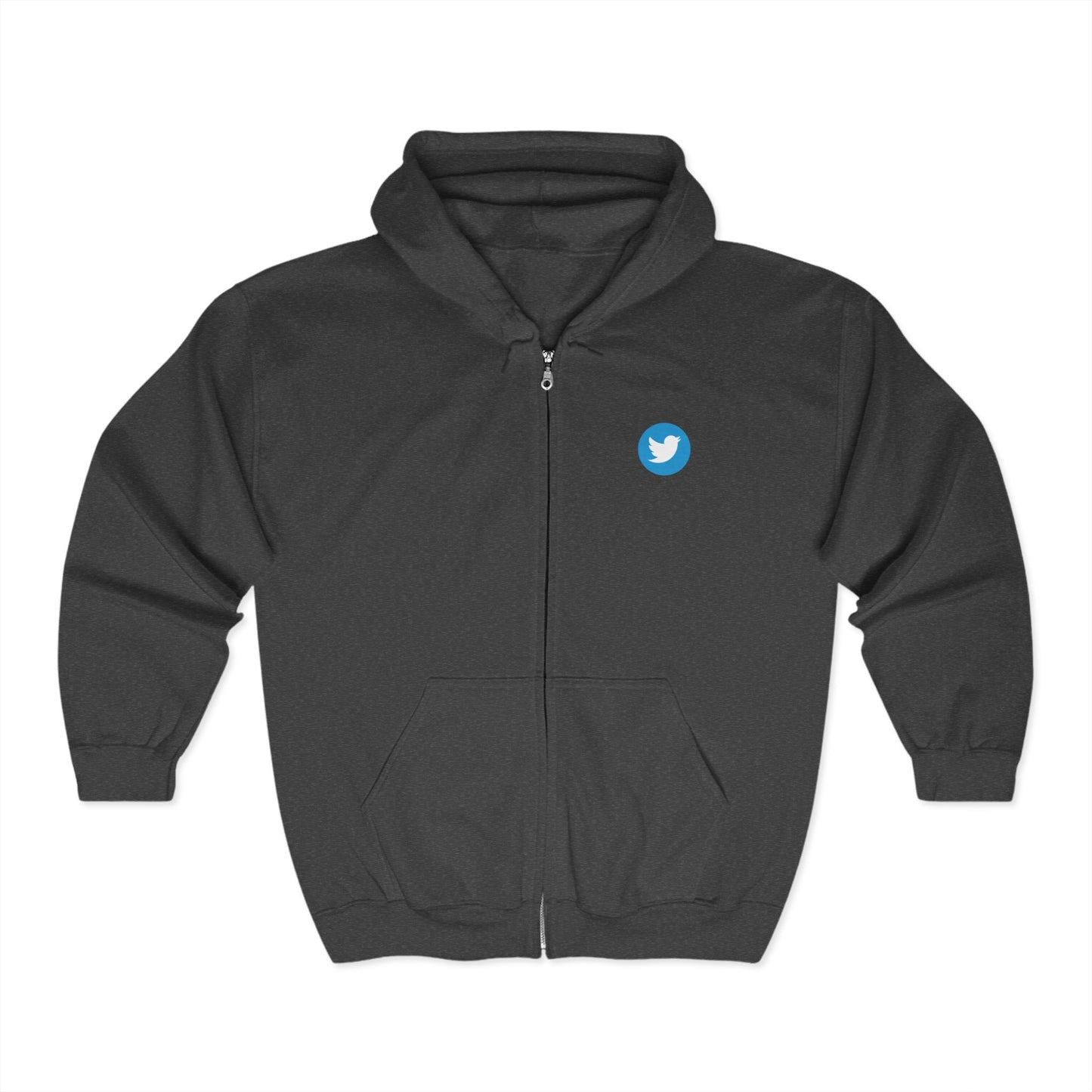 Twitter Logo Adult Zip-Up Hoodie