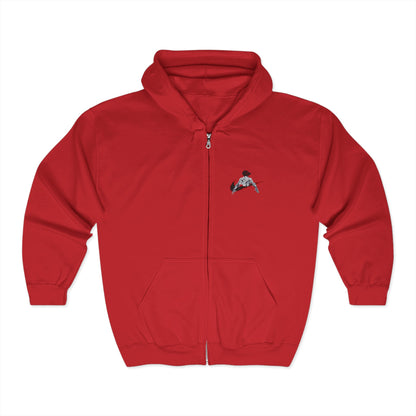 Embroidered Youjiro Hanma Zip-Up Hoodie