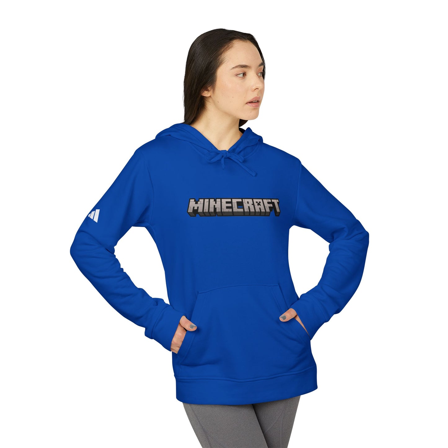 Minecraft Logo Adidas Adult Hoodie