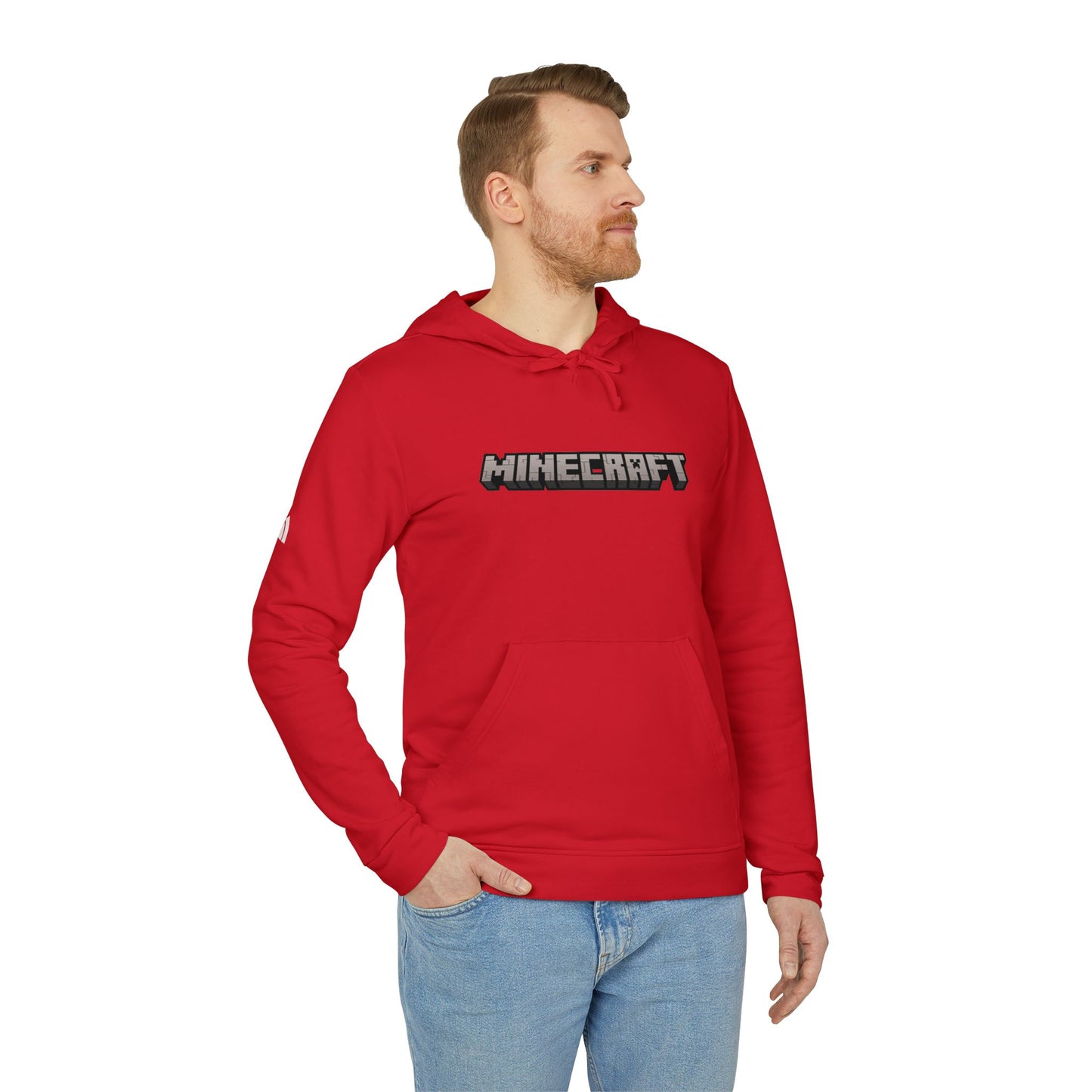 Minecraft Logo Adidas Adult Hoodie
