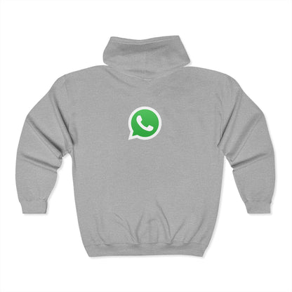 WhatsApp Logo Adult Zip-Up Hoodie