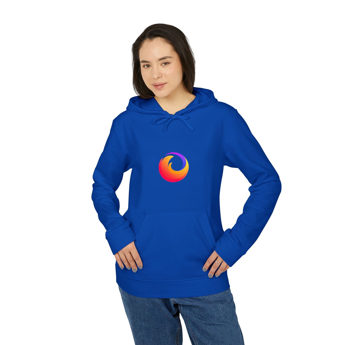 Firefox Logo Adidas Adult Hoodie