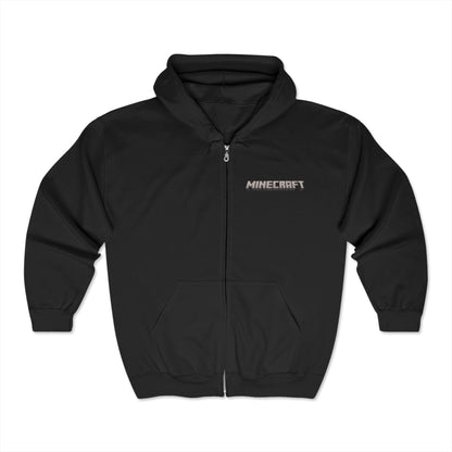 Minecraft Logo Adult Zip-Up Hoodie