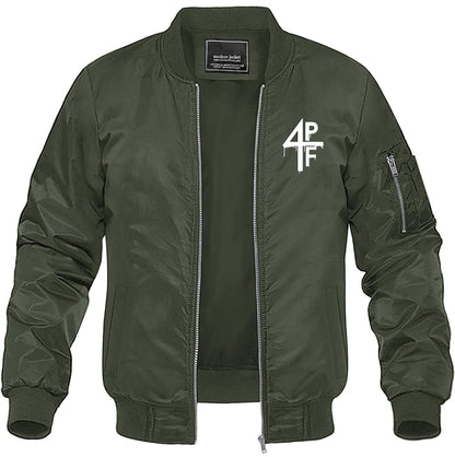 Men's 4PF Lightweight Bomber Jacket Windbreaker Softshell Varsity Jacket Coat
