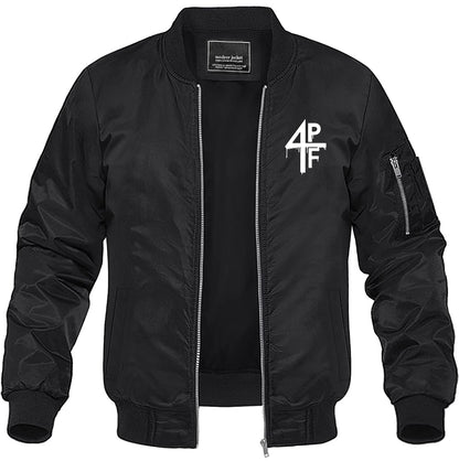 Men's 4PF Lightweight Bomber Jacket Windbreaker Softshell Varsity Jacket Coat