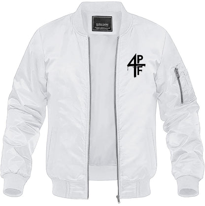 Men's 4PF Lightweight Bomber Jacket Windbreaker Softshell Varsity Jacket Coat