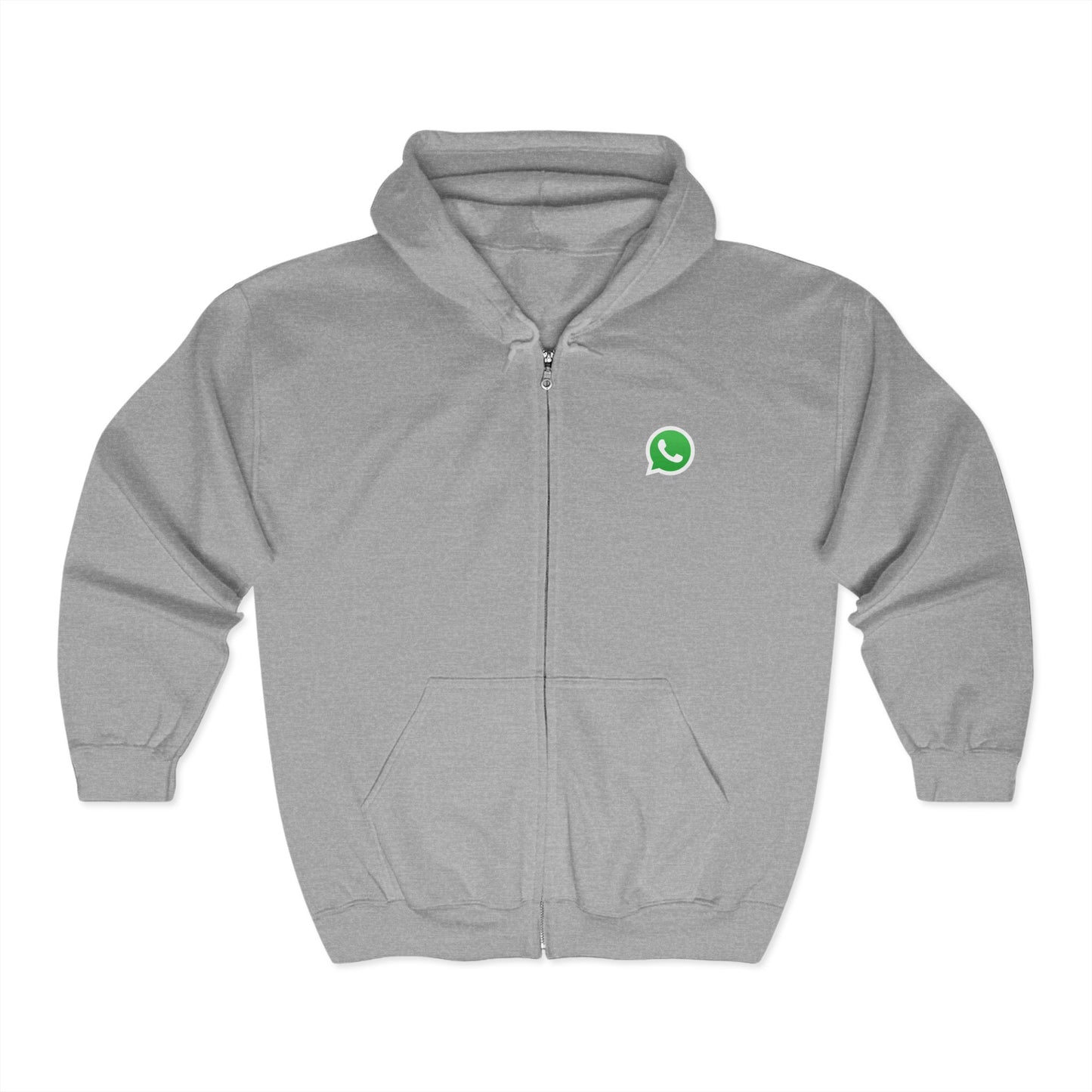 WhatsApp Logo Adult Zip-Up Hoodie