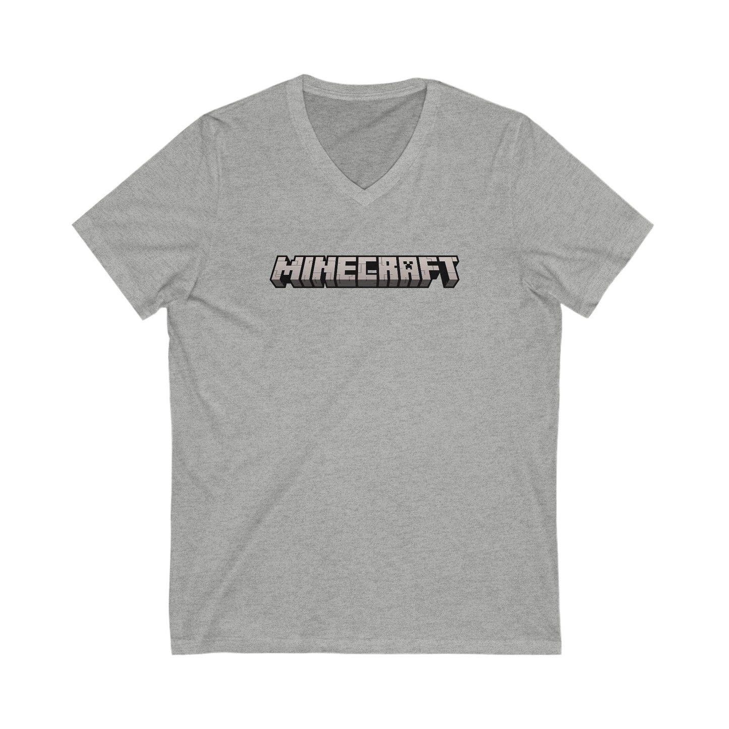 Minecraft Logo Adult V-Neck T-Shirt