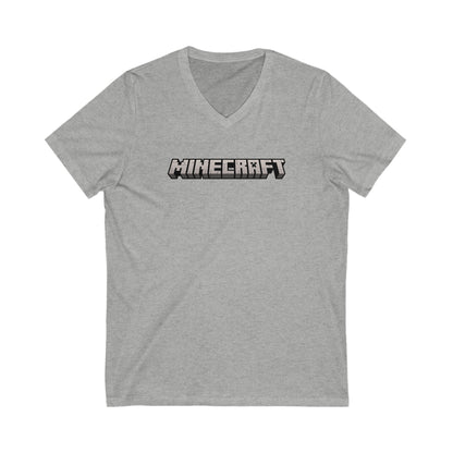 Minecraft Logo Adult V-Neck T-Shirt