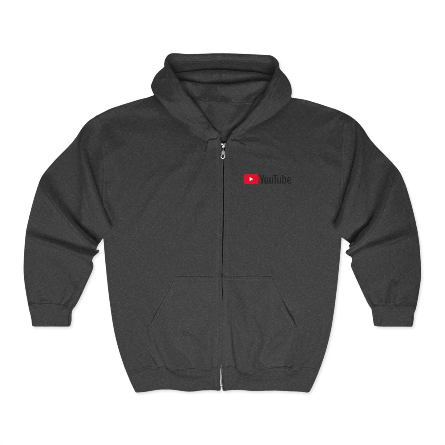 YouTube Logo Adult Zip-Up Hoodie