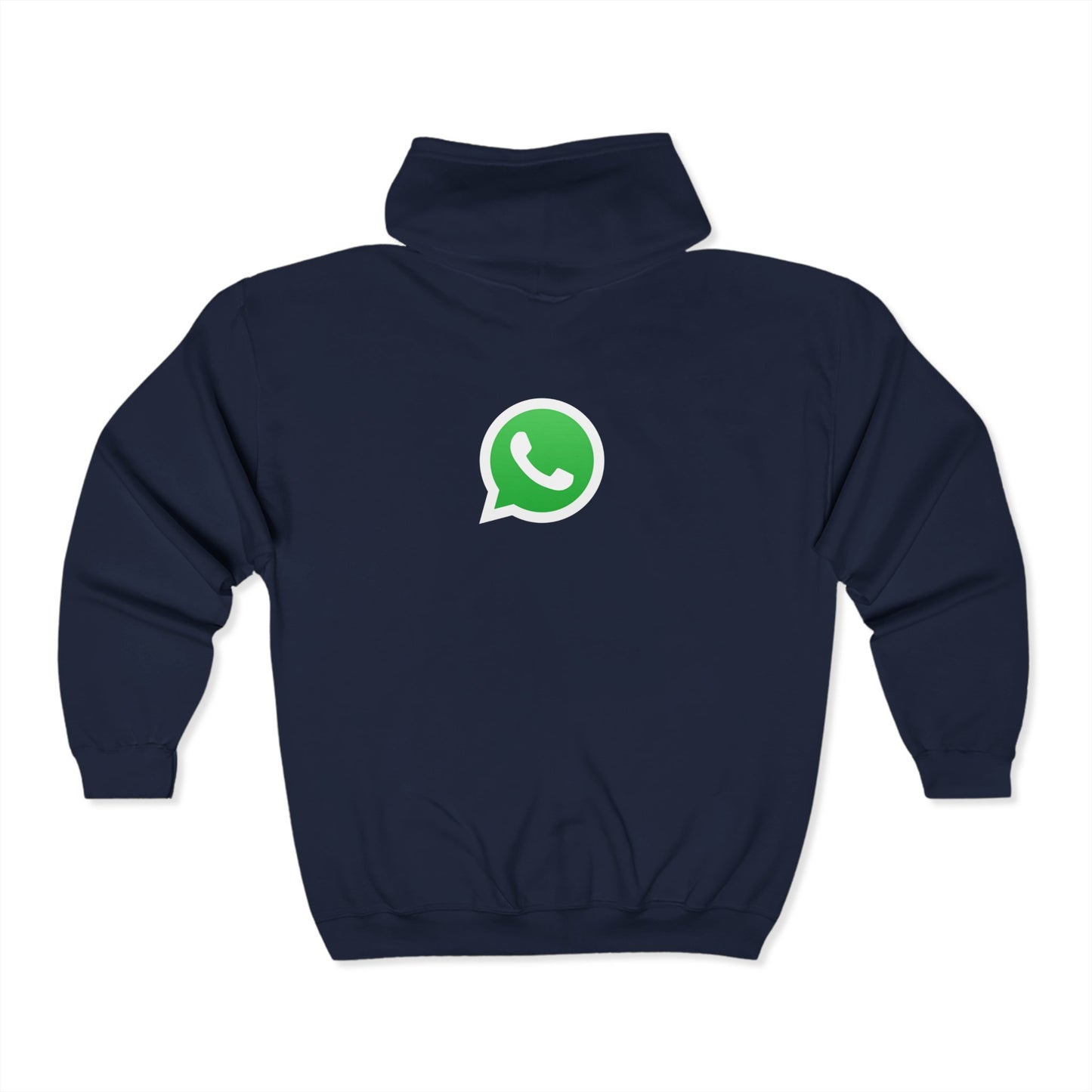 WhatsApp Logo Adult Zip-Up Hoodie