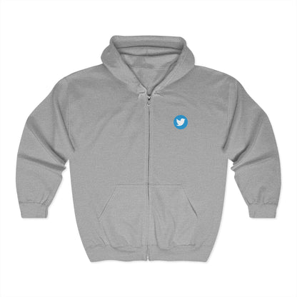 Twitter Logo Adult Zip-Up Hoodie